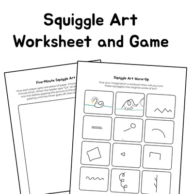 Squiggle Art Worksheet And Game craft