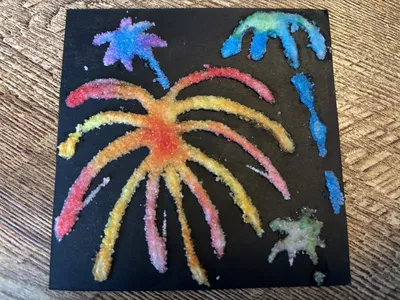 Salt Painting Fireworks