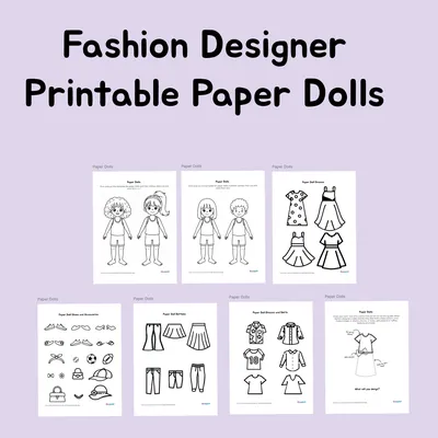 Fashion Designer Printable Paper Dolls craft