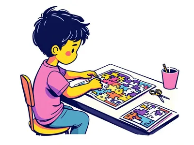 Magazine Picture Puzzle craft