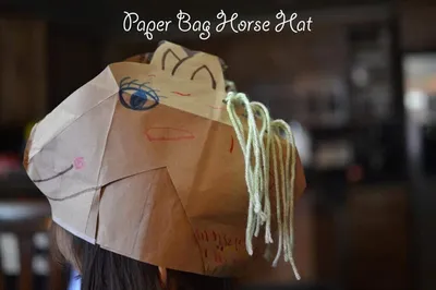Paper Bag Horse Hat craft