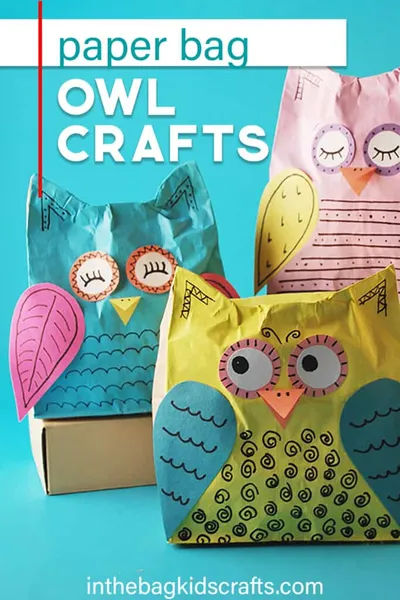 Colorful Paper Bag Owl Craft craft