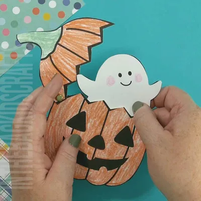 Jack-o-lantern Craft with Ghost craft