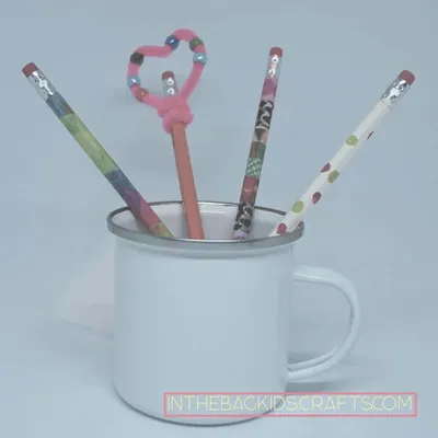 Polka Dot Painted Decorative Pencil craft