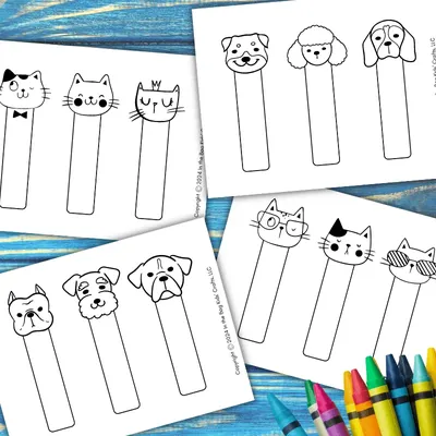 Dog and Cat Bookmarks craft