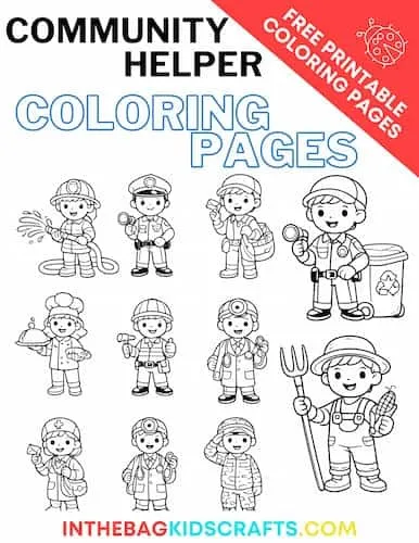 Community Helper Coloring Pages craft