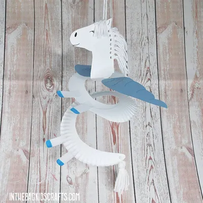 Paper Plate Flying Horse Craft craft