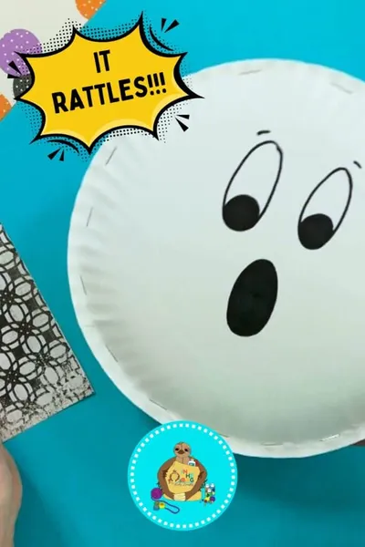 Easy and Fun Paper Plate Ghost Craft (that Rattles!) craft