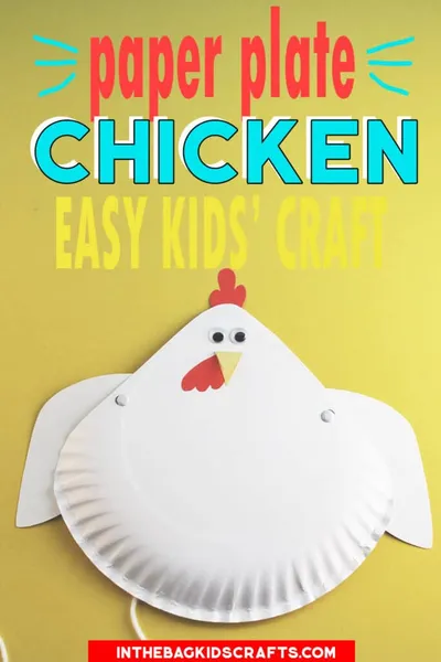 Paper Plate Chicken with Flapping Wings craft