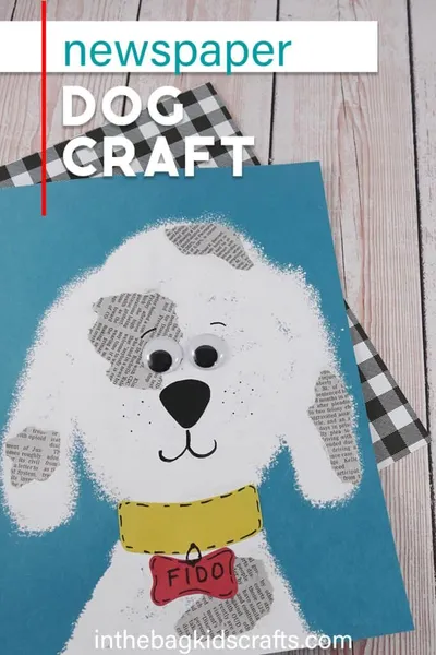 Dog Craft with Newspaper Spots craft