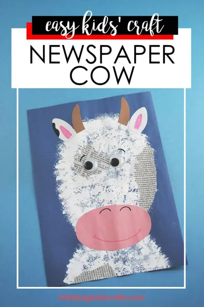 Cow Craft with Newspaper Spots craft