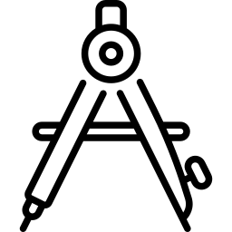 A cartoon of Drawing Compasses